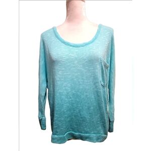 Roxy Aqua Blue Ombre Lightweight Pullover Sweater Size  XL